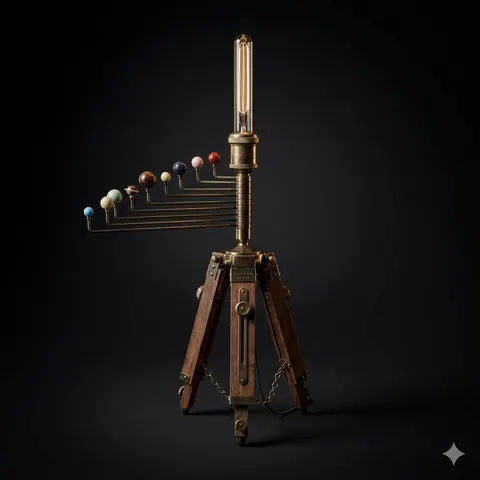 Cosmos Tripod Stand, Lamp with Solar System, Astronomical Lamp, Tripod Lamp view 1