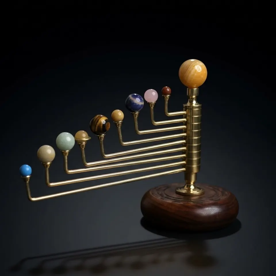 Rotating Solar System Sculpture