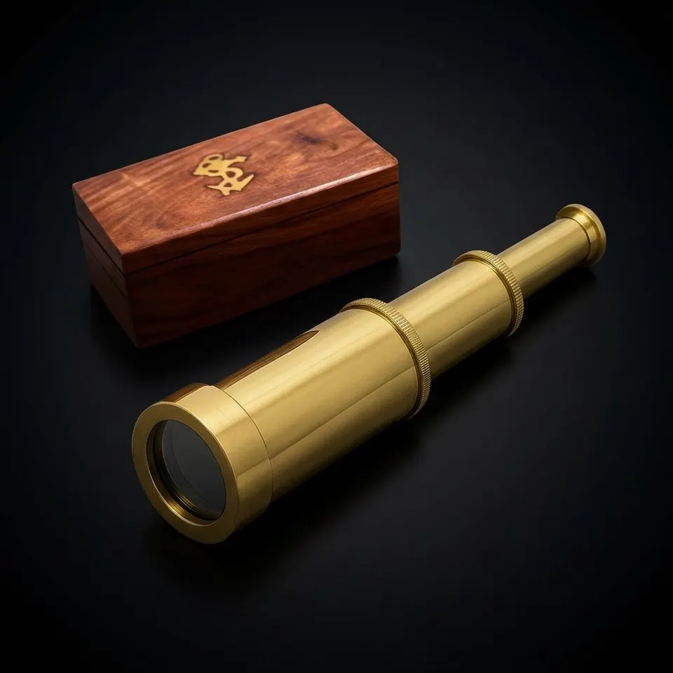 Brass Spyglass Telescope 6" for Kids