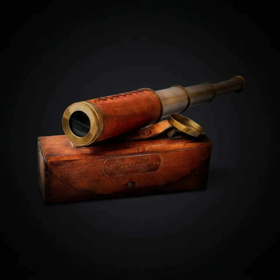 Brass Spyglass Telescope 16" with Leather Case