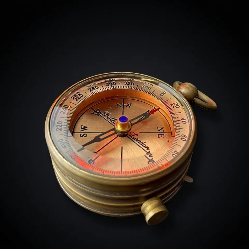 Engraved Dial Compass, Copper Finish