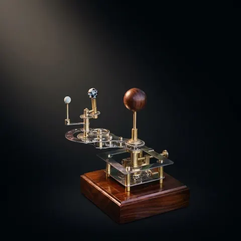 Brass Solar System Orrery, Shelf Display view 1