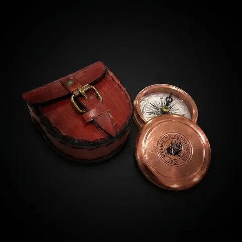 Motivational Compass, Leather Case view 1