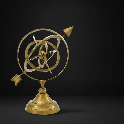 Handmade All-Brass Armillary Sphere Globe view 1