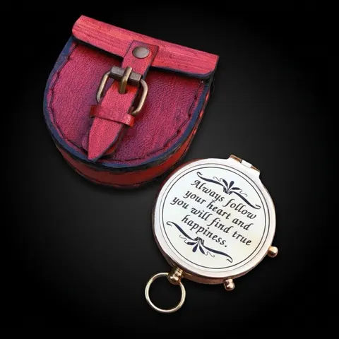 Motivational Compass, Leather Case view 1