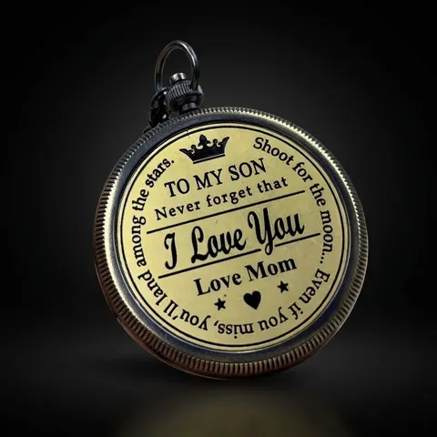 To My Son Compass, Antique Finish view 1