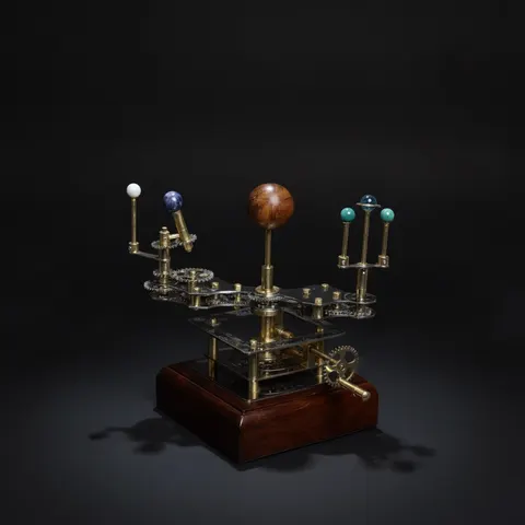 Brass Solar System Orrery, Shelf Display view 1