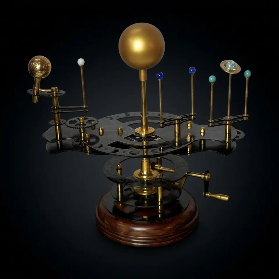 Brass Solar System Orrery, Museum Display
