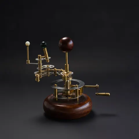 Brass Solar System Orrery, Shelf Display view 1