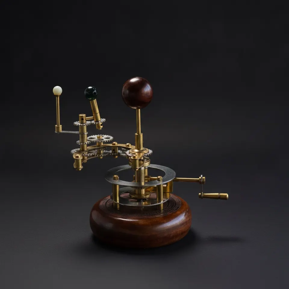 Brass Solar System Orrery, Shelf Display