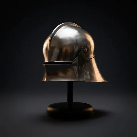 15th Century Steel Sallet Helmet — Gothic Knight view 1
