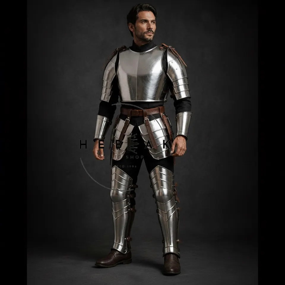 Medieval Knight Full Body Steel Plate Armor for Reenactment and Cosplay