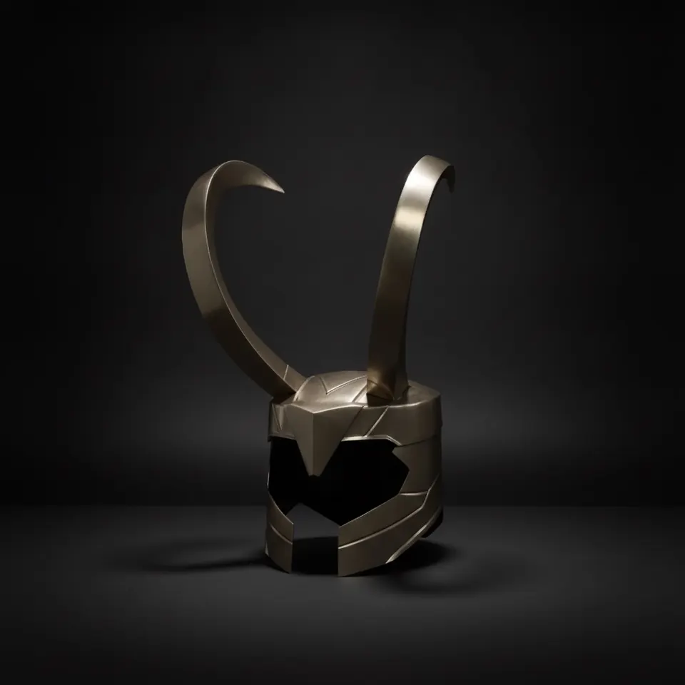 Horned Loki Inspired Helmet — Metal and Brass Fantasy