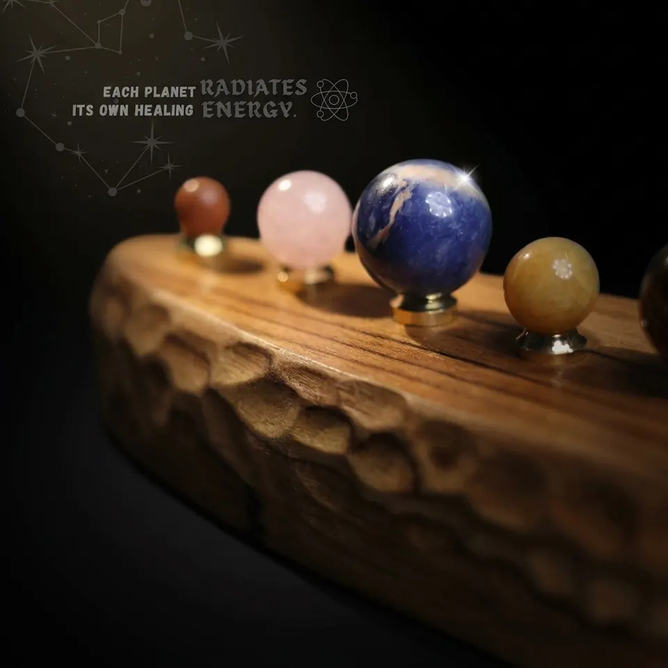 9 Planet Gemstone Display