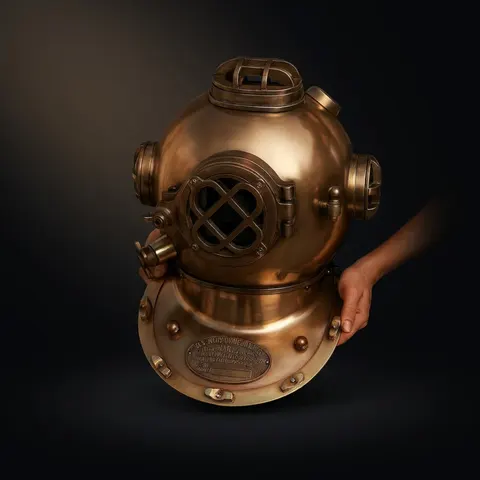 Mark V Diving Helmet with Copper Plated Finish view 1