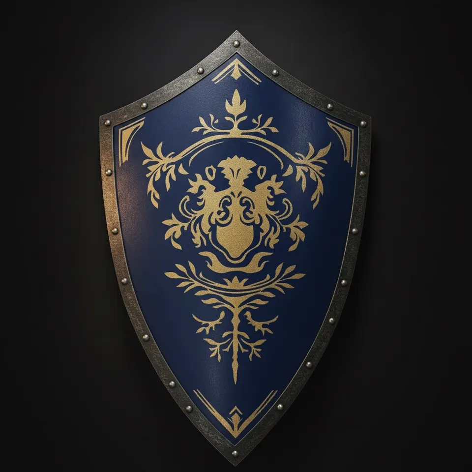 Handcrafted Crusader Knight Heater Shield with Lion Emblem