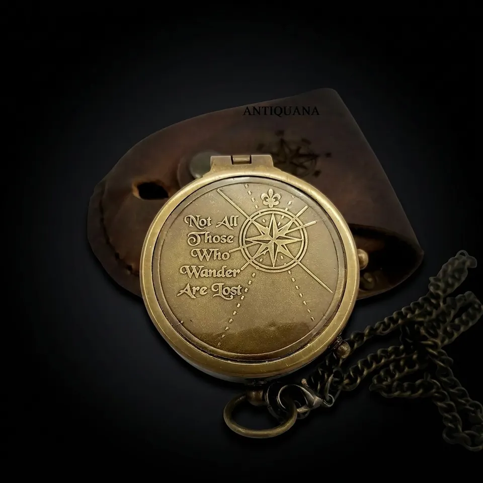 Motivational Compass, Leather Case