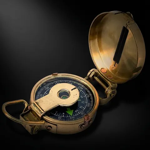 Brunton Compass, Polished Brass view 1