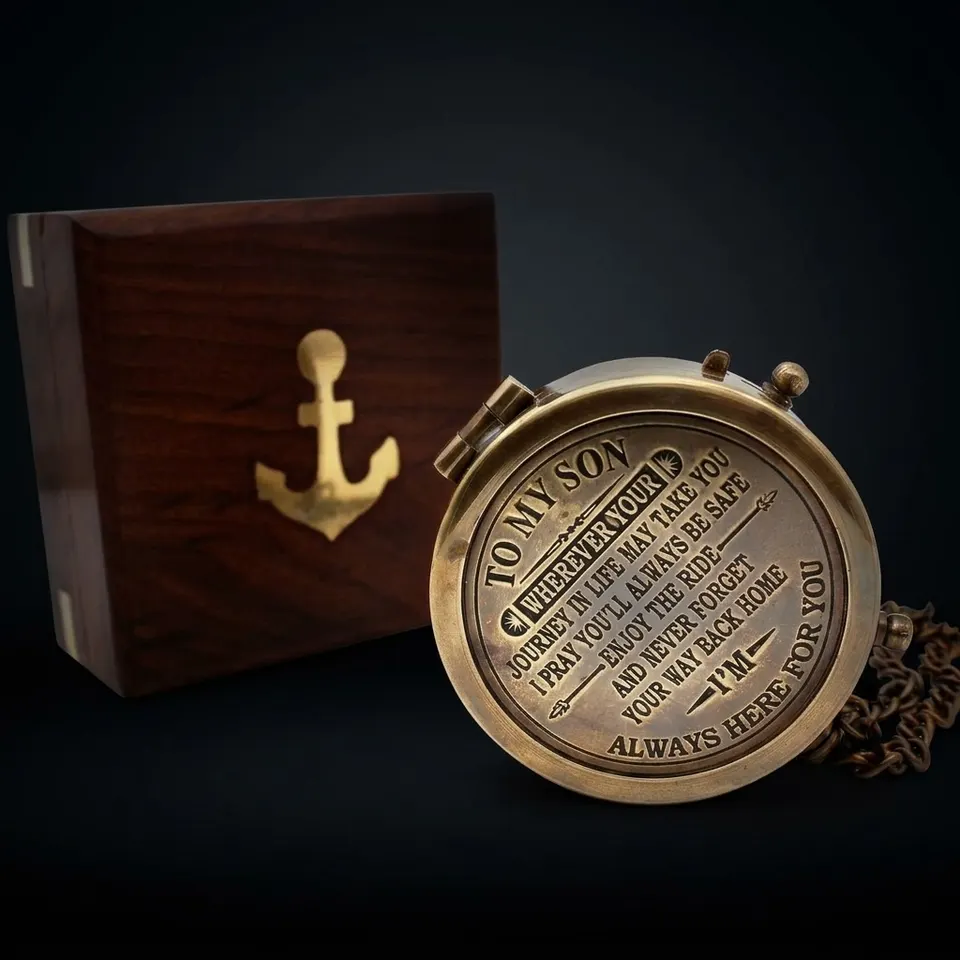 To My Son Compass, Wooden Box