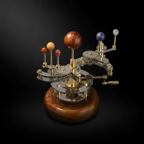 Brass Orrery Mini Solar System, Compact Edition view 1