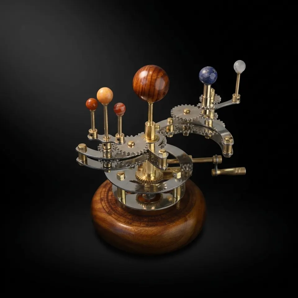 Brass Orrery Mini Solar System, Compact Edition
