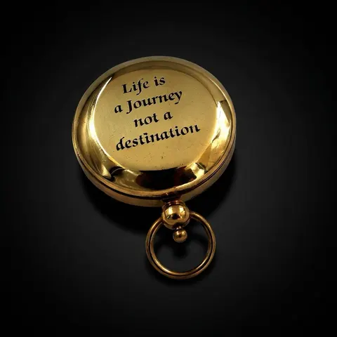 It's the Journey Compass, Polished Brass view 1