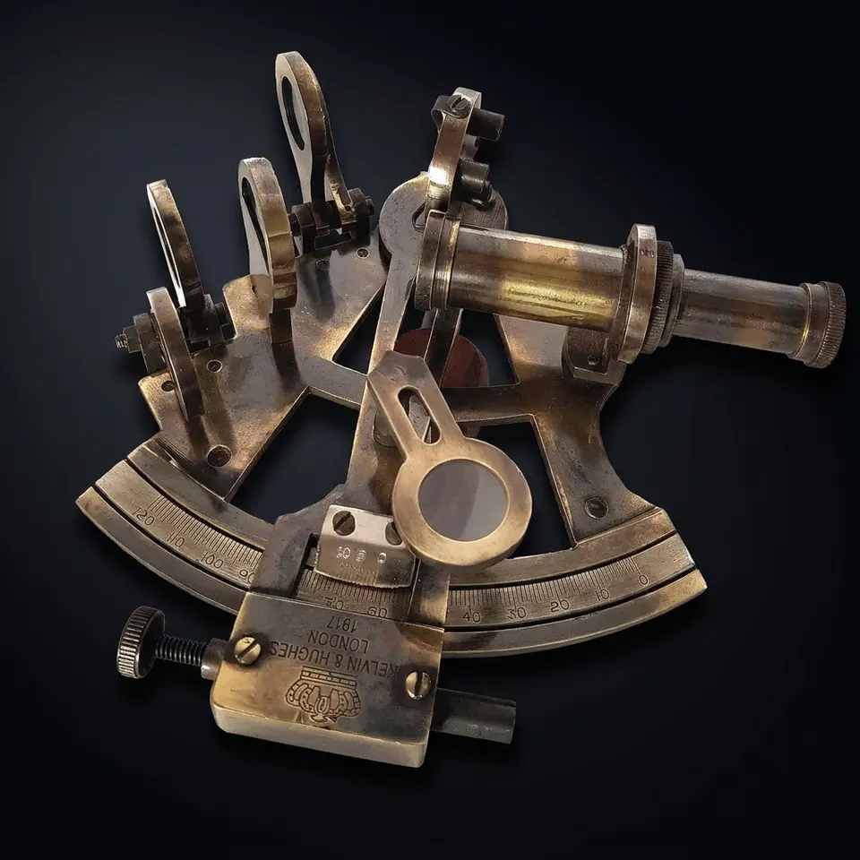 Antique Brass Astrolabe Sextant without Case view 1