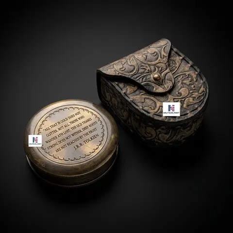 Motivational Compass, Leather Case view 1