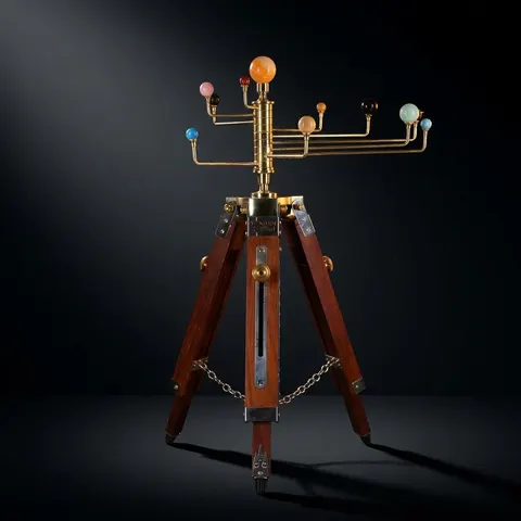 Planetarium Solar System on Rosewood Tripod Stand – Luxury Cosmos Gift view 1