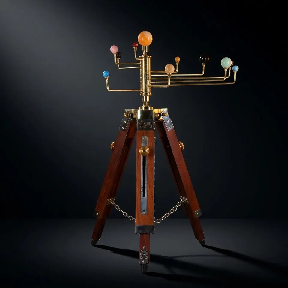 Planetarium Solar System on Rosewood Tripod Stand – Luxury Cosmos Gift