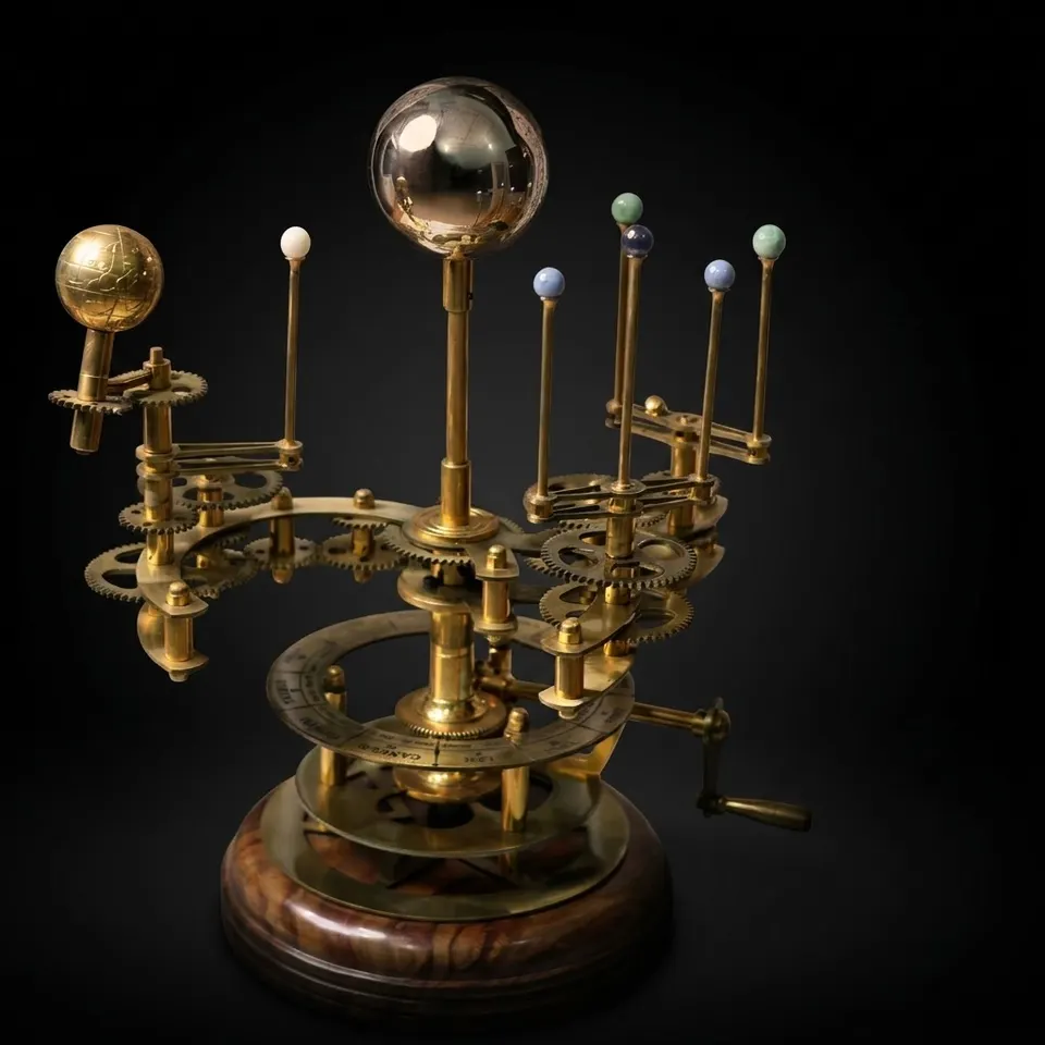 Brass Solar System Orrery, Museum Display