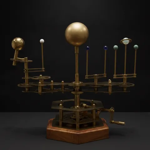 Brass Sun-Earth-Moon Tellurion, Museum Model view 1