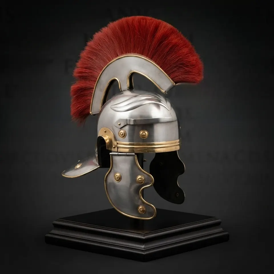 Roman Centurion Helmet — Steel Armor Display