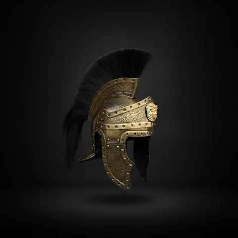 Roman Centurion Queen's Guard Helmet with Display Stand view 1