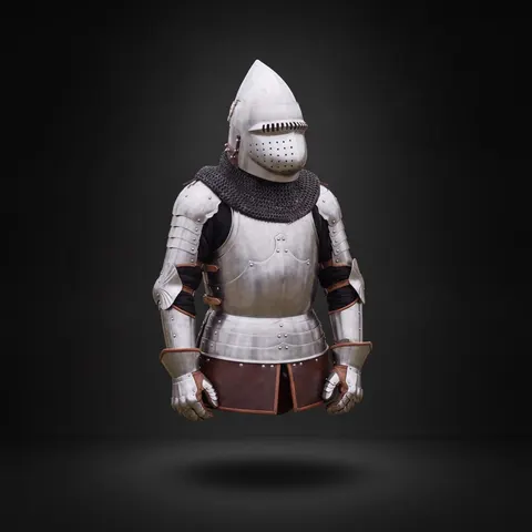 Medieval Buhurt Combat Armor with Full Heavy Steel SCA HMB view 1