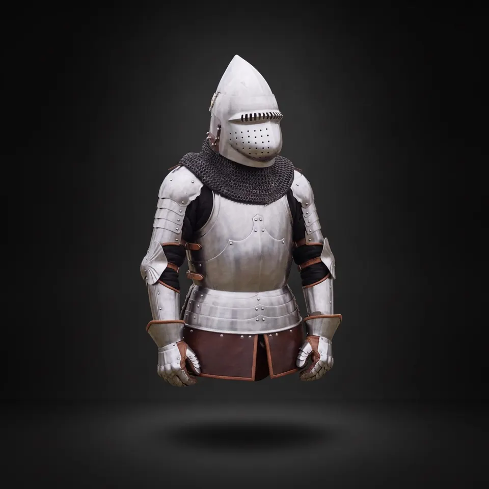 Medieval Buhurt Combat Armor with Full Heavy Steel SCA HMB view 1