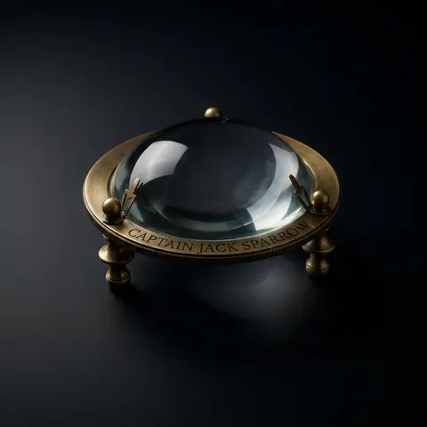 Personalised Brass Dome Magnifier 3.5" view 1