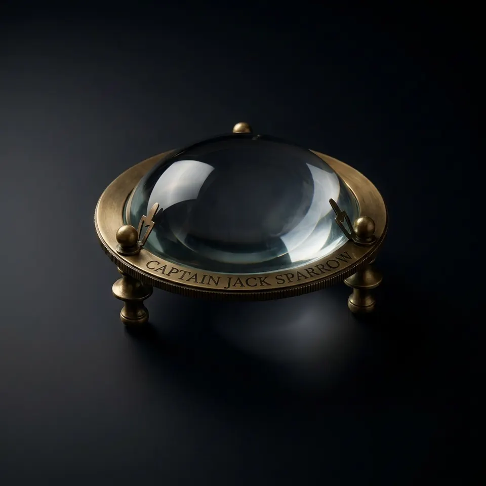 Personalised Brass Dome Magnifier 3.5"