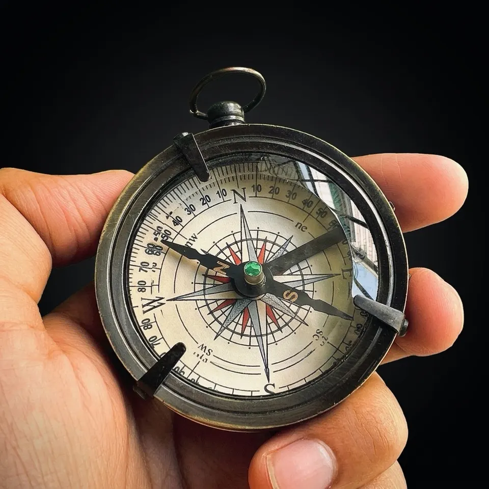 Londonderry Line Reproduction Compass, Antique Finish