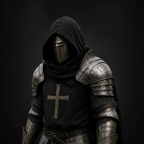 Medieval Knight Templar Crusader Heavy Steel Armor for LARP Wearable view 1