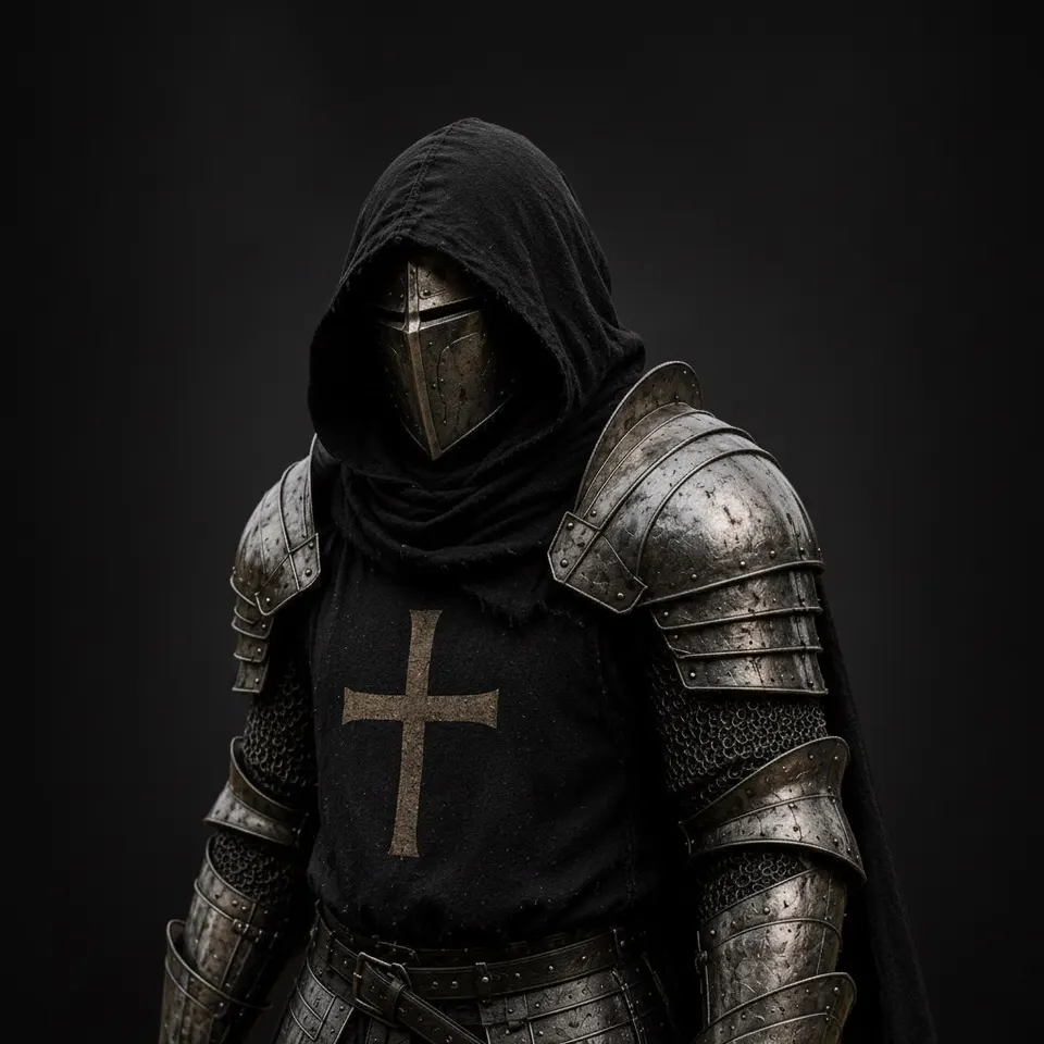 Medieval Knight Templar Crusader Heavy Steel Armor for LARP Wearable