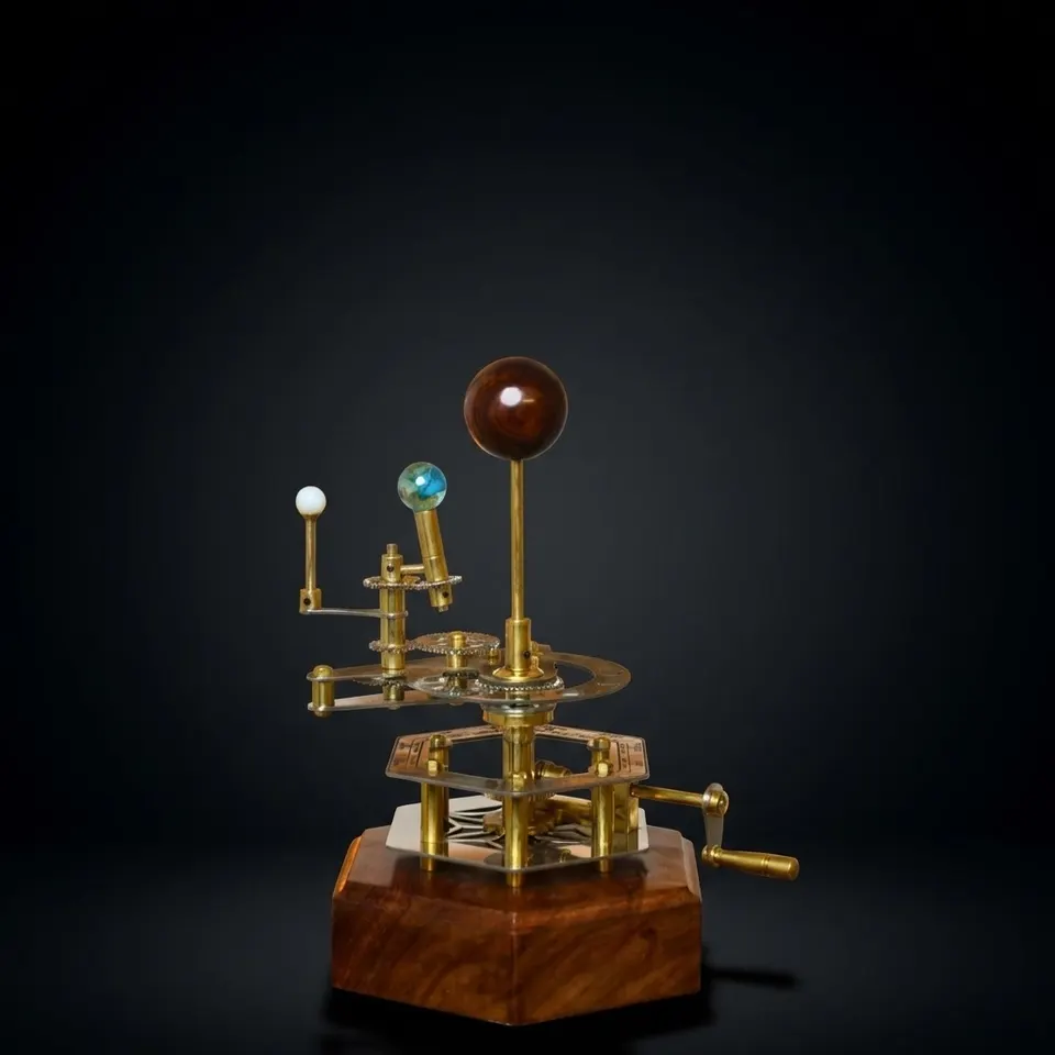 Brass Solar System Orrery, Shelf Display