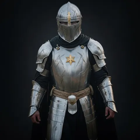 Medieval Knight Armor Suit with Wearable Steel Crusader Full Body LARP view 1