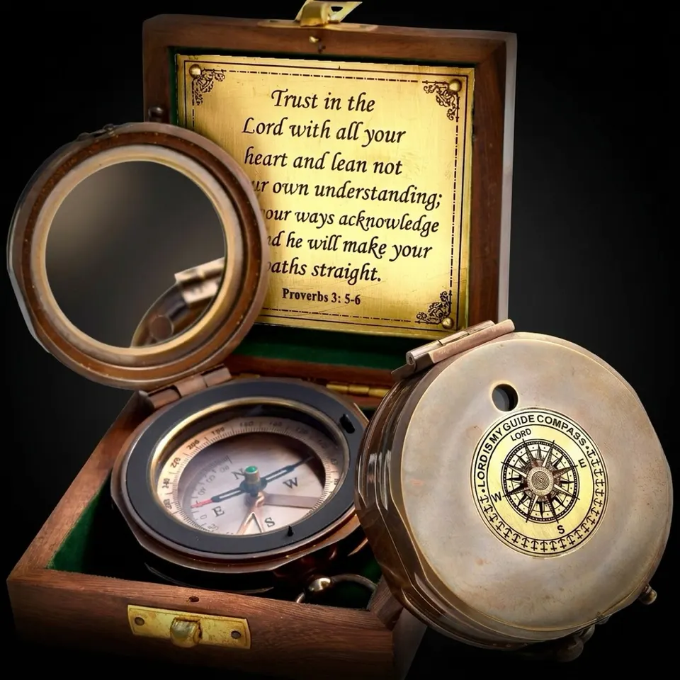 Brunton Compass, Wooden Box