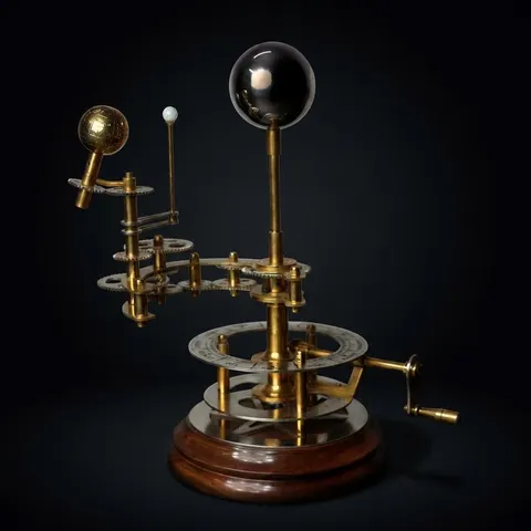 Brass Solar System Orrery, Museum Display view 1