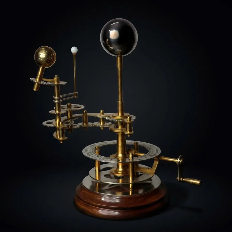 Brass Solar System Orrery, Museum Display