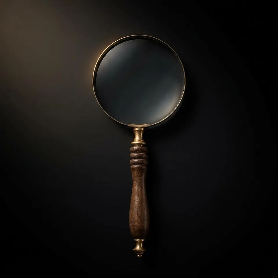 Brass Frame Handheld Magnifier 4" with Rosewood Handle