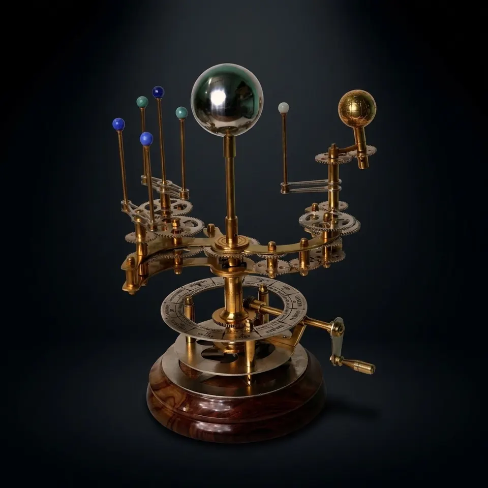 Brass Solar System Orrery, Museum Display