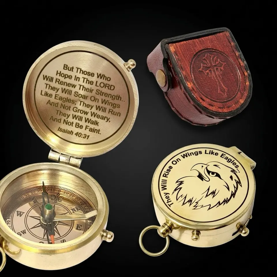 Motivational Compass, Leather Case