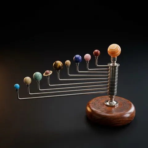 Vertical Solar System Model view 1